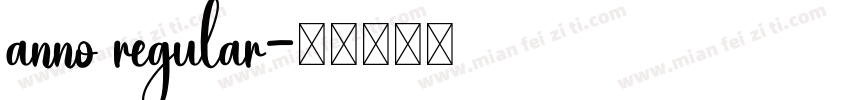 anno regular字体转换